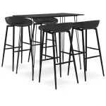 Set mobilier de bar, 5 piese, negru GartenMobel Dekor