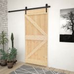 Ușă glisantă cu set feronerie, 80x210 cm, lemn masiv de pin GartenMobel Dekor