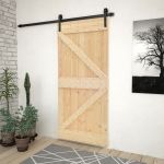 Ușă glisantă cu set feronerie, 90 x 210 cm, lemn masiv de pin GartenMobel Dekor