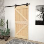 Ușă glisantă cu set feronerie, 90x210 cm, lemn masiv de pin GartenMobel Dekor