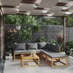 Set mobilier grădină cu perne, 6 piese, lemn masiv acacia GartenMobel Dekor