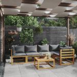 Set mobilier grădină cu perne, 6 piese, lemn masiv acacia GartenMobel Dekor