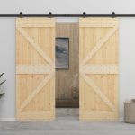 Ușă glisantă cu set feronerie, 100 x 210 cm, lemn masiv de pin GartenMobel Dekor