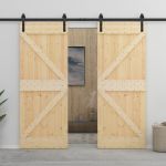 Ușă glisantă cu set feronerie, 100x210 cm, lemn masiv de pin GartenMobel Dekor