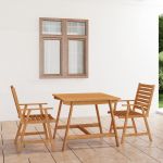 Set mobilier grădină, 3 piese, lemn masiv de acacia GartenMobel Dekor