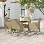 Set mobilier de grădină, 5 piese, bej, poliratan  GartenMobel Dekor
