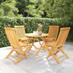 Set mobilier de grădină, 5 piese, lemn masiv de tec GartenMobel Dekor