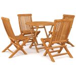 Set mobilier grădină, 5 piese, lemn masiv de tec GartenMobel Dekor