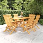 Set mobilier grădină, 7 piese, lemn masiv de tec GartenMobel Dekor