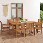 Set mobilier de grădină, 9 piese, lemn masiv de tec GartenMobel Dekor