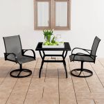 Set mobilier de grădină, 3 piese, textilenă și oțel GartenMobel Dekor