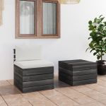 Set mobilier grădină din paleți, 2 piese, cu perne, lemn de pin GartenMobel Dekor