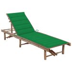 Șezlong de grădină cu pernă, bambus GartenMobel Dekor