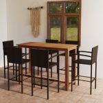 Set mobilier bar de grădină, 7 piese, maro GartenMobel Dekor