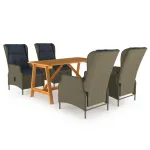 Set mobilier de grădină, 5 piese, maro GartenMobel Dekor