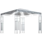 Pavilion cu șir de lumini LED, crem, 300x300 cm GartenMobel Dekor