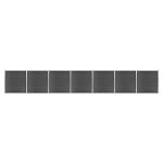 Set de panouri de gard, negru, 1218x186 cm, WPC GartenMobel Dekor