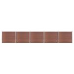 Set panouri gard, 872x146 cm, maro, WPC   GartenMobel Dekor