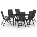 Set mobilier de grădină, 7 piese, antracit, aluminiu GartenMobel Dekor
