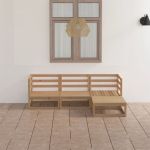 Set mobilier de grădină, 4 piese, maro miere, lemn masiv de pin GartenMobel Dekor