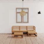 Set mobilier de grădină, 5 piese, maro miere, lemn masiv de pin GartenMobel Dekor