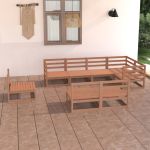 Set mobilier de grădină, 8 piese, maro miere, lemn masiv de pin GartenMobel Dekor