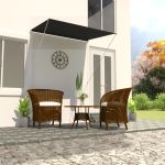 Copertină retractabilă, antracit, 150 x 150 cm GartenMobel Dekor