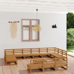 Set mobilier de grădină, 14 piese, lemn masiv de pin GartenMobel Dekor