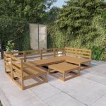 Set mobilier de grădină, 7 piese, lemn masiv de pin GartenMobel Dekor