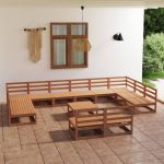 Set mobilier de grădină, 13 piese, lemn masiv de pin GartenMobel Dekor