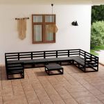 Set mobilier de grădină, 11 piese, lemn masiv de pin GartenMobel Dekor