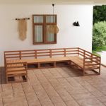 Set mobilier de grădină, 9 piese, lemn masiv de pin GartenMobel Dekor