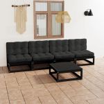 Set mobilier grădină cu perne, 5 piese, lemn masiv pin GartenMobel Dekor