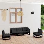 Set mobilier grădină cu perne, 5 piese, lemn masiv pin GartenMobel Dekor