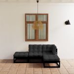 Set mobilier de grădină cu perne, 4 piese, lemn masiv de pin GartenMobel Dekor