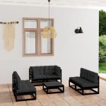 Set mobilier grădină cu perne, 7 piese, lemn masiv pin GartenMobel Dekor