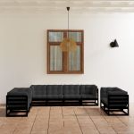 Set mobilier grădină cu perne, 8 piese, lemn masiv pin GartenMobel Dekor
