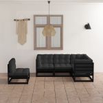 Set mobilier grădină cu perne, 5 piese, lemn masiv pin GartenMobel Dekor