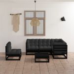 Set mobilier grădină cu perne, 6 piese, lemn masiv pin GartenMobel Dekor