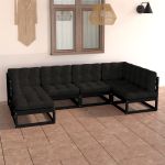 Set mobilier grădină cu perne, 6 piese, lemn masiv pin GartenMobel Dekor