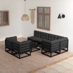 Set mobilier grădină cu perne, 8 piese, lemn masiv pin GartenMobel Dekor
