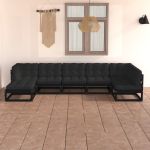 Set mobilier de grădină cu perne, 7 piese, lemn masiv de pin GartenMobel Dekor