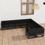 Set mobilier grădină cu perne, 9 piese, lemn masiv de pin GartenMobel Dekor