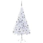 Brad de Crăciun pre-iluminat cu globuri, 150 cm, 380 de ramuri GartenMobel Dekor