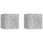 Noptiere, 2 buc., gri beton, 30,5x30x30 cm, lemn prelucrat GartenMobel Dekor