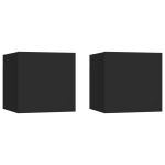 Noptiere, 2 buc., negru, 30,5x30x30 cm, lemn prelucrat GartenMobel Dekor