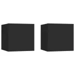 Noptiere, 2 buc., negru, 30,5x30x30 cm, lemn prelucrat GartenMobel Dekor