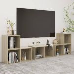 Set de dulapuri TV, 6 piese, stejar sonoma, lemn prelucrat GartenMobel Dekor