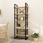 Bibliotecă cu 5 rafturi, 80x30x175 cm, lemn masiv de pin GartenMobel Dekor