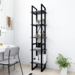 Bibliotecă cu 5 rafturi, alb, 40x30x175 cm, lemn prelucrat GartenMobel Dekor